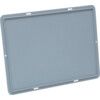 Euro Container Lid, Plastic, Silver Grey RAL 7001, 400x300mm thumbnail-0