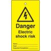 Electric Shock Risk Lockout Danger Tags 75mm x 135mm thumbnail-0