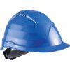 Safety Helmet With 6 Point Harness, Blue, ABS, Vented, Reduced Peak, Includes Side Slots thumbnail-0