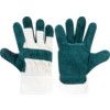 Rigger Gloves, Green, Leather Coating, Fleece Liner, Size 10 thumbnail-0