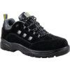 Safety Trainers, Black, Leather Upper, Steel Toe Cap, S1P, Size 5 thumbnail-0