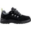 Safety Trainers, Black, Leather Upper, Steel Toe Cap, S1P, Size 10 thumbnail-1