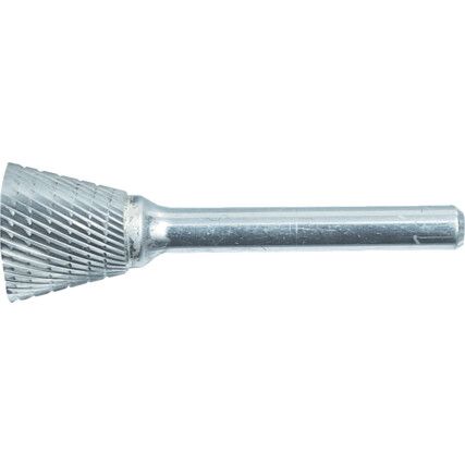 Rotary Burr, Uncoated, Cut 9 - Chipbreaker, 19mm, Inverted Cone