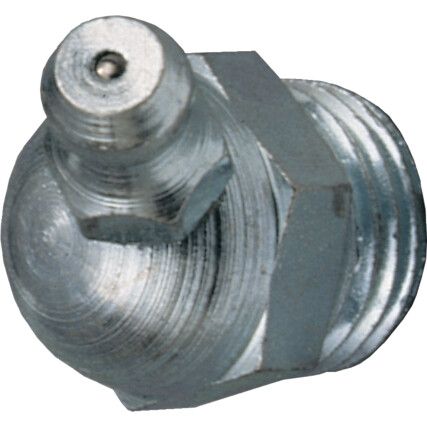 Hydraulic Nipple, 45°, 1/4"x26 BSF, Steel