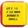 Jobber Drill, 2.5mm, Normal Helix, High Speed Steel, Black Oxide thumbnail-4