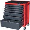 Roller Cabinet, Classic Range, Red;Grey, Steel, 7-Drawers, 850 x 690 x 460mm, 56kg Capacity thumbnail-1