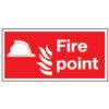 Fire Point Vinyl Sign 200mm x 100mm thumbnail-0