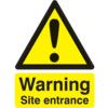 Site Entrance Rigid PVC Warning Sign - 300 x 400mm thumbnail-0