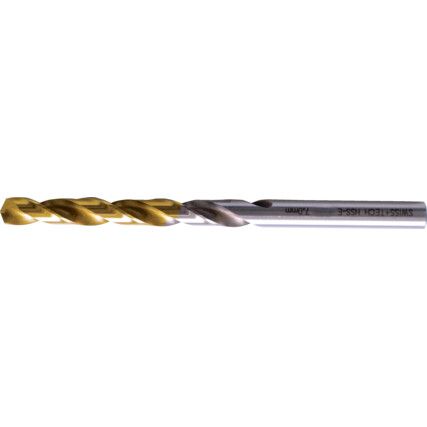 Jobber Drill, 4.5mm, Normal Helix, Cobalt High Speed Steel, TiN-Tipped