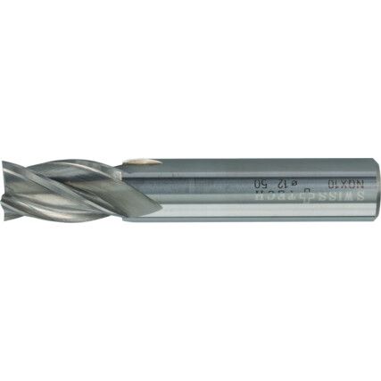 50, End Mill, Short, Plain Round Shank, 5mm, Carbide, Uncoated