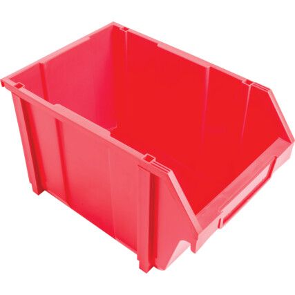 Storage Bins, Plastic, Red, 280x425x260mm