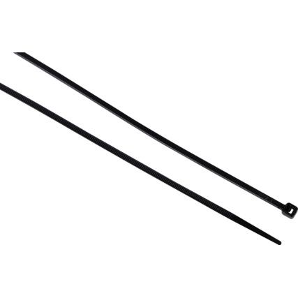 Cable Ties, Black, 2.5x160mm (Pk-100)