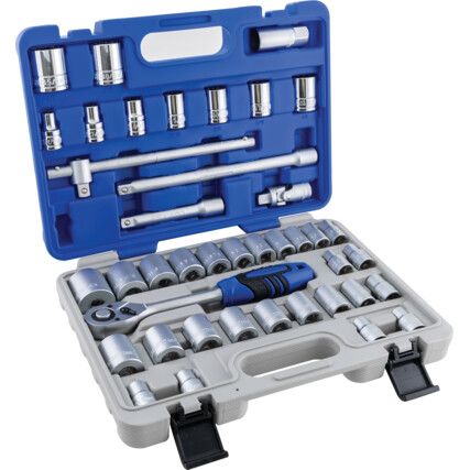 1/2in. Socket Set, Imperial/Metric/Whitworth, Set of 41