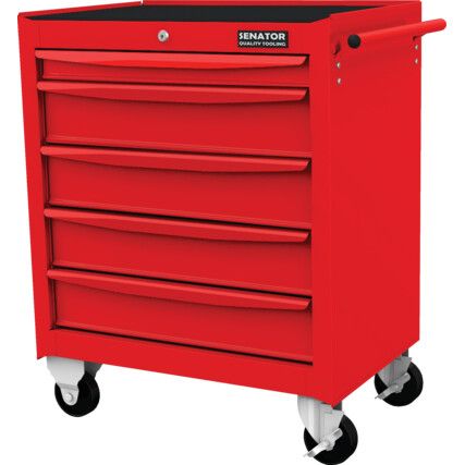 Roller Cabinet, Workshop Range, Red, Steel, 5-Drawers, 724 x 678 x 459mm, 300kg Capacity