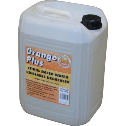 Orange Plus, Degreaser, Solvent Based, Bottle, 20ltr