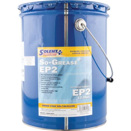 So-Grease EP2, Lithium Grease, Tub, 12.5kg