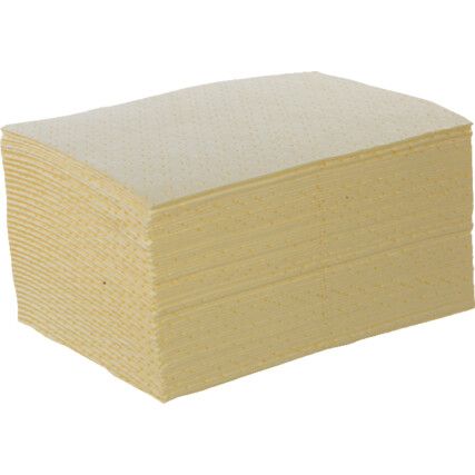 Chemical Absorbent Pads, 120L Per Pack Absorbent Capacity, 50 x 40cm, Pack of 100