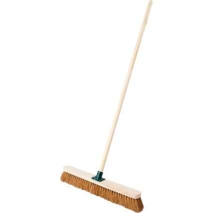 24" Soft Coco Broom With 48" Wooden Handle