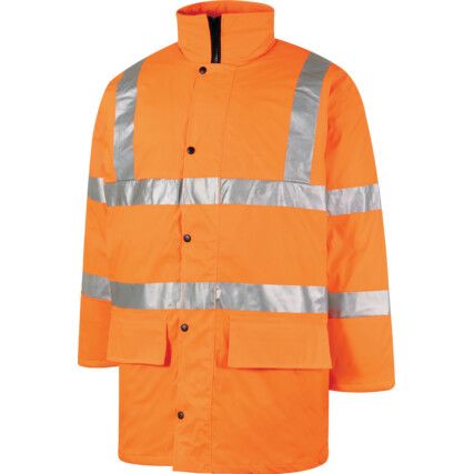Hi-Vis Breathable Jacket, Small, Orange, Polyester, EN20471