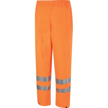 Hi-Vis Breathable Trousers, EN20471, Orange , Small