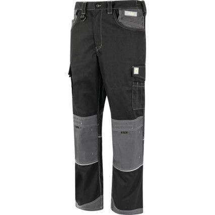 Mens Work Trousers, Black, 30" Waist, Regular Fit, 31" Leg