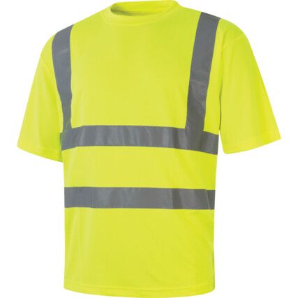 Hi-Vis T-Shirt, Small, Yellow, Polyester, EN20471