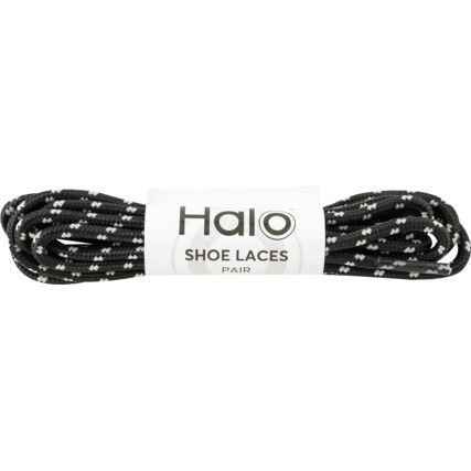 Sl1 Shoe Laces, 1 Pair, Black and Grey, Polyester