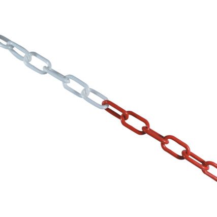 Chain Pack, Polyethylene, Red/White, 10mm x 25m